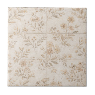 Azulejo Soft Botanical Seamless Timeless Ceramic Tile
