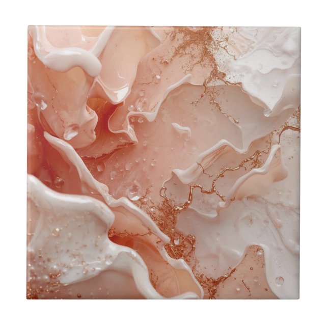 Azulejo Soft Waves & Golden Lines (Frente)