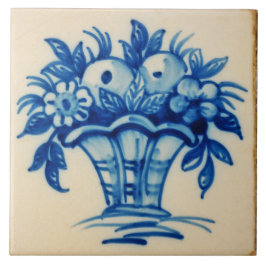 Azulejo Software Repro Bouquet Flowers Vase Blue Delft