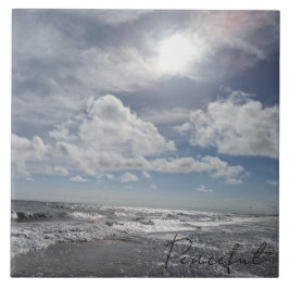 Azulejo Sol nocturno en la playa