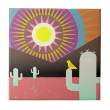 Sol y cactus del desierto
