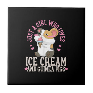 Azulejo Solamente Un Chica Que Ama El Helado Y Los Cerdos
