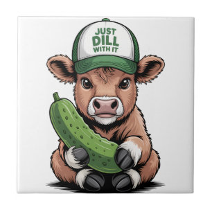 Azulejo Solo Dillin con Vaca PNG, Pepino Divertido