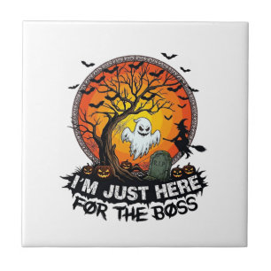Azulejo Solo Estoy Aquí Jefe Bruja Fantasma Calabazas Hall