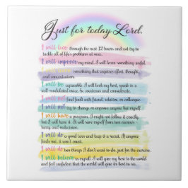 Azulejo Sólo por hoy, Señor