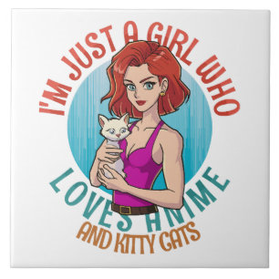 Azulejo Sólo soy una chica que ama a los gatos