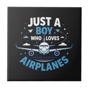 Azulejo Solo un chico que ama los aviones