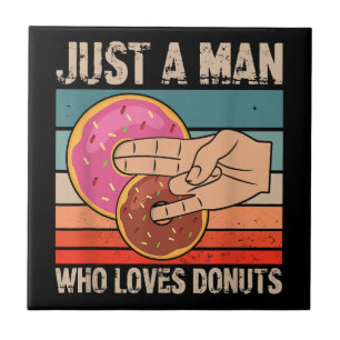 Azulejo Solo un hombre que ama las donas 2 en el meñique