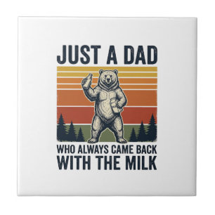 Azulejo Solo un papá volvió con la camiseta del oso de la