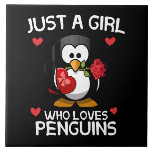 Azulejo Solo una chica que ama a los pingüinos