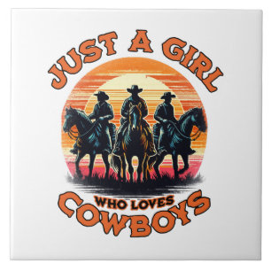 Azulejo Sólo una chica que ama a los vaqueros