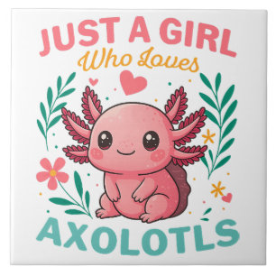 Azulejo Sólo una chica que ama ajolotes