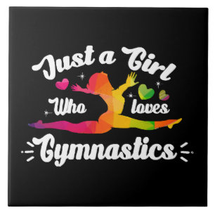 Azulejo Sólo una chica que ama la gimnasia