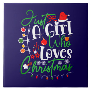 Azulejo Sólo Una Chica Que Ama La Navidad