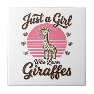 Azulejo Solo una chica que ama las jirafas Diseño de camis