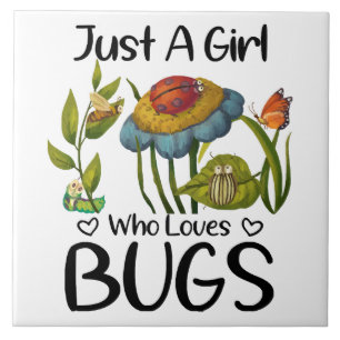 Azulejo Sólo una chica que ama los insectos