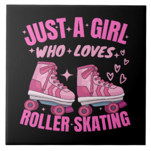 Azulejo Solo Una Chica Que Ama Patinar Sobre Ruedas