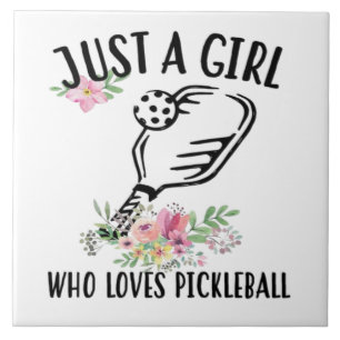 Azulejo Sólo una chica que ama Pickleball