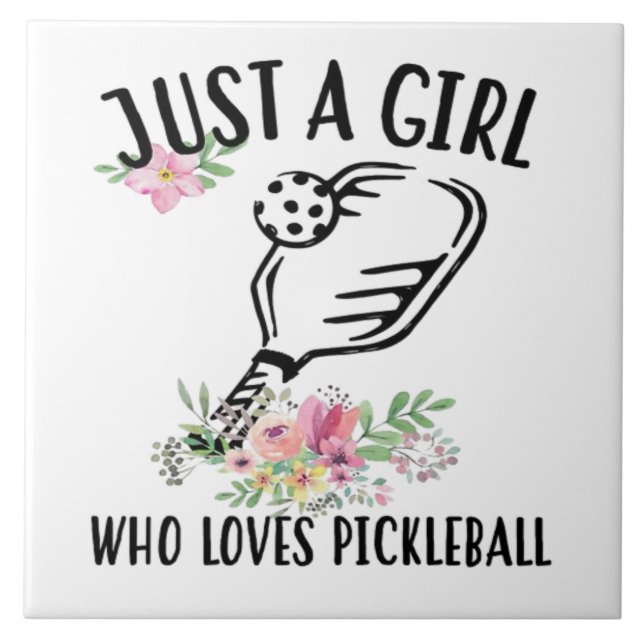 Azulejo Sólo una chica que ama Pickleball (Frente)