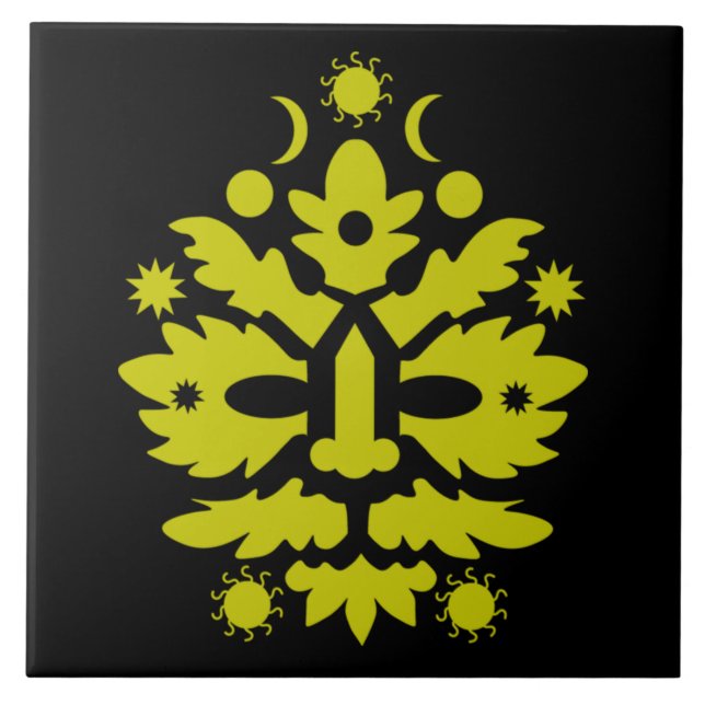 Azulejo solsticio de verano feliz verano medio (Frente)