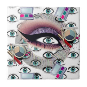 Azulejo Sombra de ojos de maquillaje de mosaico cerámico