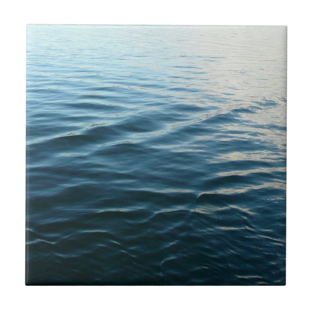Azulejo Sombras de agua azul Resumen Fotografía de la natu (Frente)