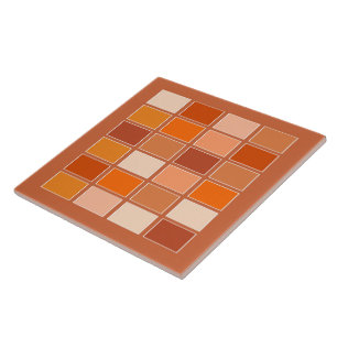 Azulejo Sombras de bloques Naranjas