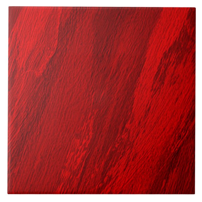 Azulejo Sombras diagonales abstractas de diseño rojo (Frente)