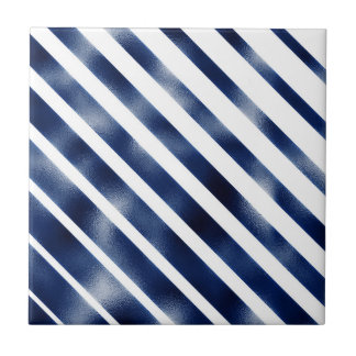 Azulejo Sombreado de Relieve metalizado en franja azul de 