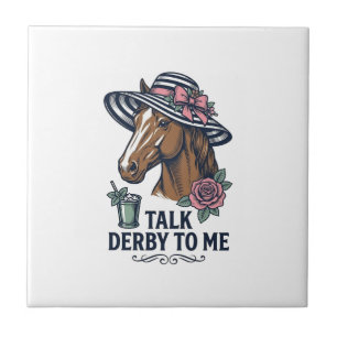 Azulejo Sombrero de caballo Derby Vintage Diseño Talk Derb
