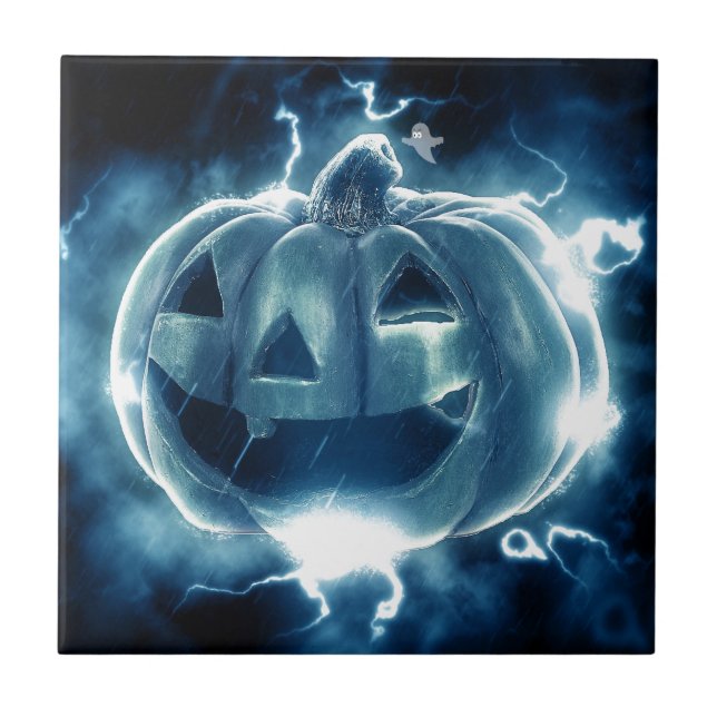 Azulejo Sombrío Jack-o-Lantern (Frente)