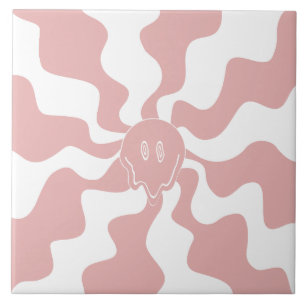 Azulejo Sonreir fusión en rosa y blanco