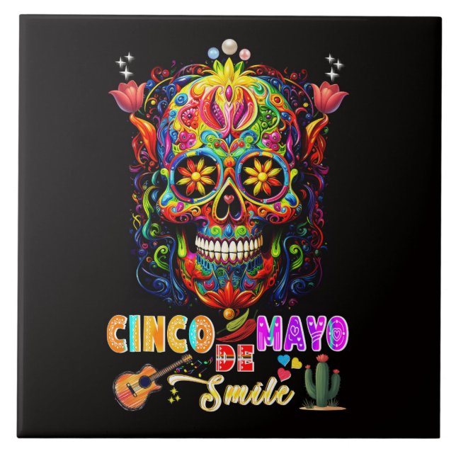 Azulejo Sonrisa de Cinco De Mayo (Frente)