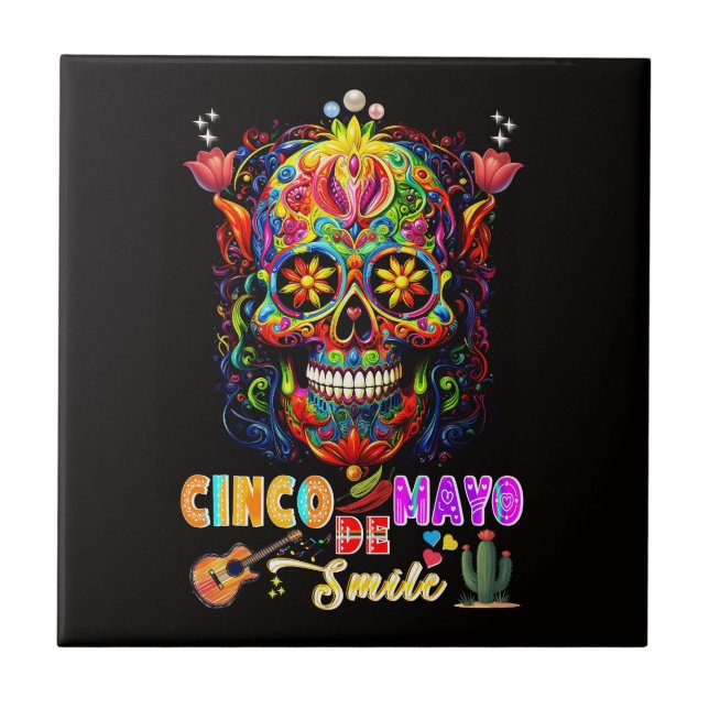 Azulejo Sonrisa de Cinco De Mayo (Frente)