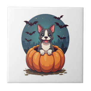Azulejo Sonrisa de Pitbull de Calabaza