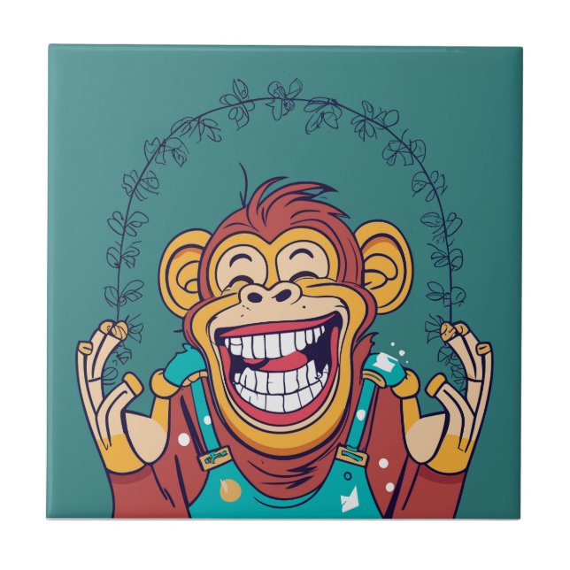 Azulejo Sonrisa en monos (Frente)