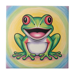 Azulejo Sonrisa suave de rana