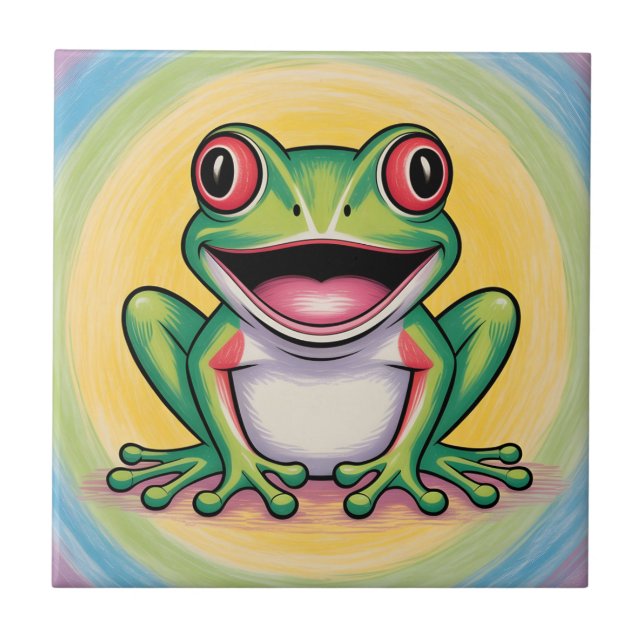 Azulejo Sonrisa suave de rana (Frente)