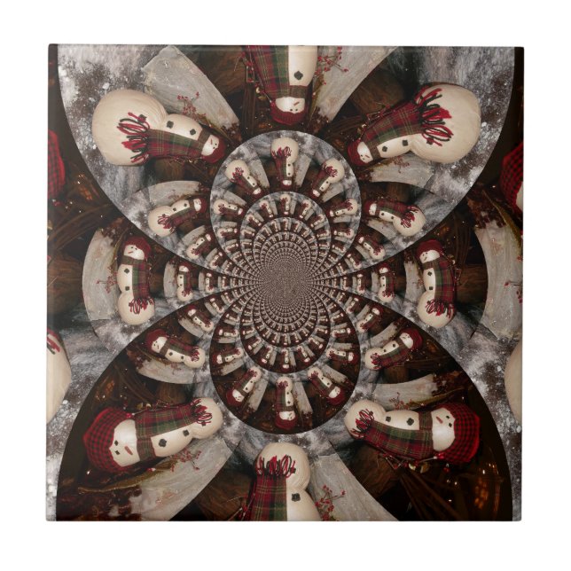 Azulejo Sorprendente hombre de nieve (Frente)