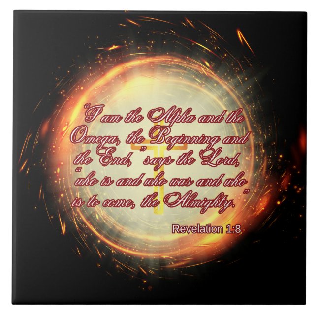 Azulejo Soy el Alfa y la Omega (Frente)