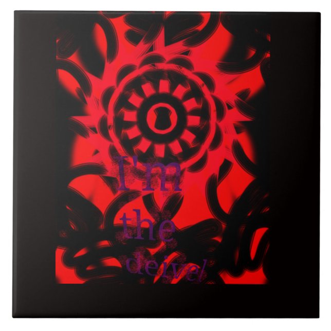 Azulejo Soy el diablo  (Frente)