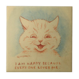 Azulejo Soy Feliz Porque Todos Me Aman (Buen Gatito)