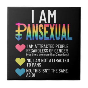Azulejo Soy pansexual - Cardillas arcoiris del orgullo LGB