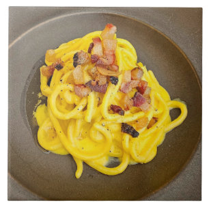 Azulejo Spaghetti carbonara cerámica