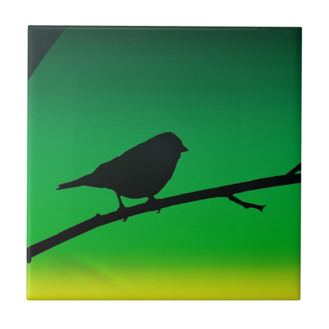 Azulejo Sparrow Silhouette On Limonene (Frente)
