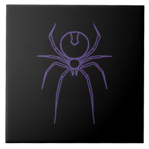 Azulejo Spider en morado y negro