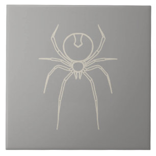 Azulejo Spider - Gris fantasma y blanco óseo