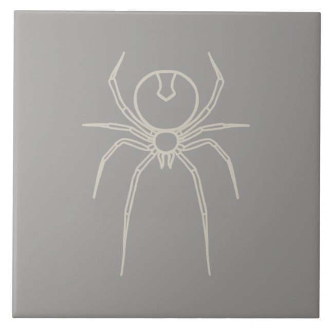 Azulejo Spider - Gris fantasma y blanco óseo (Frente)