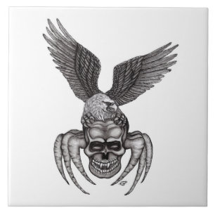 Azulejo Spiderskull con águila