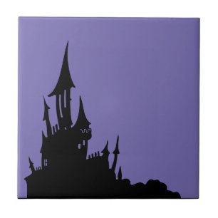 Azulejo Spooky Mansion Halloween Ceramic Tile